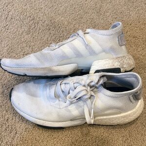 Adidas White and Gray Athletic Shoes